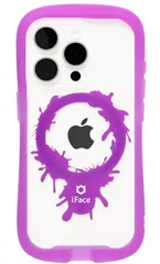 iFace Reflection Neo Magnetic iPhone 15 Pro ケース MagSafe 対応 クリア 強化ガラス (クリアパープル/ペイント)【アイフェイス マグセーフ ストラップホール ネオンカラー】