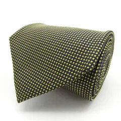 クリケット ブランド ネクタイ シルク 格子柄 小紋柄 メンズ グレー CRICKET 【中古】