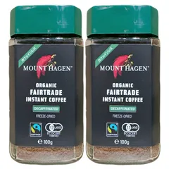 マウントハーゲン カフェインレス オーガニック インスタントコーヒー 100g 2個セット 緑キャップ 賞味期限2027年1月