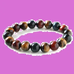 【在庫】天然石 パワーストーン ブレスレット タイガーアイ 虎目石 メンズ レディース 10mm 内周 約21cm