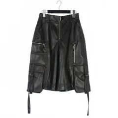 プランクプロジェクト PRANK PROJECT フェイクレザー カーゴショーツ ハーフパンツ 36 黒 ブラック 31251466106