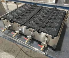 人気推薦◇LPガス たい焼き器 6匹×2連 12匹焼ける！ 鯛焼き器/厨房機器