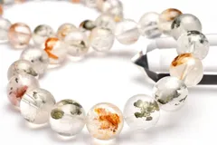 マダガスカル産 ライモナイト＆マーカサイトインクォーツ 11.5mm ブレスレット 1個売り パワーストーン 天然石 _BG5403-115