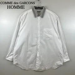 COMME des GARCONS HOMME CDG 90s AD1990 TANAKA stripes collar L/S shirts HB-050120 コムデギャルソンオム 田中オム 襟ストライプ ボックス 長袖シャツ 希少 アーカイブ 初期