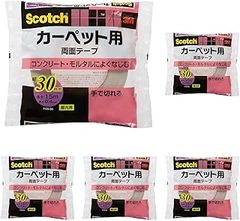 3M 両面テープ カーペット マット用 しっかり固定 幅30mm 長さ15ｍ スコッチ PCD-30 (× 5)