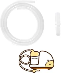 DearJapan 吸引 シリコン チューブ 長さ100cm 内径7mm ノズル コネクターセット 電動鼻水吸引器 ポット 部品 パーツ(乳白色)