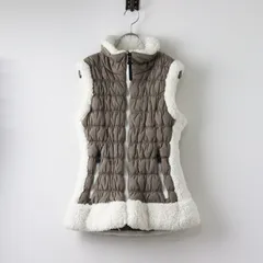 カルバンクライン Calvin Klein ボア切替 中綿 シャーリングジップアップベスト S グレージュ/ブルゾン 上着 アウター【2400014465198】のサムネイル