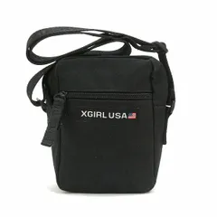 k■エックスガール/X-girl USA ショルダーポーチ/斜め掛け/ちょっとしたお出かけに/黒/LADIES■113 【中古】