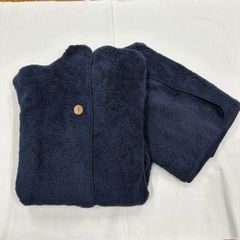 ロングガウン　ボア　ネイビー
