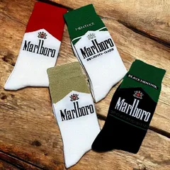 ソックス 靴下 マルボロ Marlboro ポップ 派手 可愛い ロゴ アメリカン タバコ スモーク ストリート  p10/のサムネイル