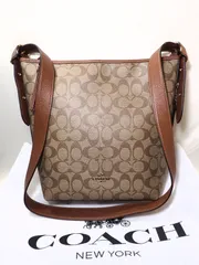 新品同様品   コーチ COACH バッグ　 シグネチャー ヴァル ダッフル2way ショルダーバッグ C2819 IMS5U　(カーキ×レッドウッド) シグネチャー