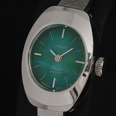 f4514 ORIENT 手巻き 腕時計 機械式 ビンテージ 不動品 - メルカリ