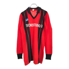 80年代 サッカー ユニフォーム ゲームシャツ レッド(メンズ S相当)中古 古着 U5891