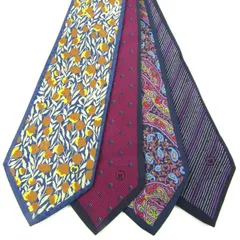 ミラショーン ネクタイ ブランド 4点セット ストライプ ペイズリー柄など まとめ売り まとめて メンズ mila schon 【中古】