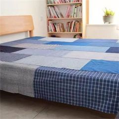 ハンドメイドhandmade★パッチワークウール裏地のマルチベッドカバー ハンドメイドhandmade☆パッチワークウール裏地のマルチベッドカバー