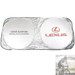 新品!車内の暑さ対策に! レクサス LEXUS ロゴ 大盤サンシェード 遮光 遮熱 プライバシー保護 日除け 日よけ コンパクト 収納袋付 LS/LC/UX/NX/RX/RC/IS/GS/ES/LX/SCllhuy
