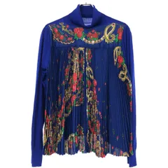 sacai - sacai サカイ 19AW バックプリーツタートルネックニットセーター 19-04566 ブルー 4 sacai サカイ 19AW バックプリーツタートルネックニットセーター