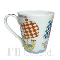 【新品同様】HERMES　エルメス　マグ 　エポペ　No1　P053031P　陶器　バトー柄　ブランド食器　テーブルウェア　西洋食器　マグカップ　コーヒーカップ　珈琲カップ　コップ　馬　ユニコーン　ドラゴン【76792】