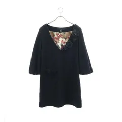 マークジェイコブス Vネック ウールブレンド ワンピース 6 黒 MARC JACOBS 長袖 八分袖 チュニック レディース 【中古】  【211218】のサムネイル