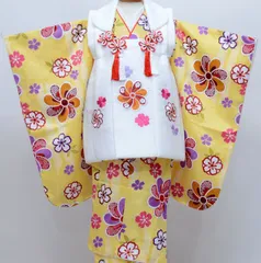 七五三 3才 3歳 三才 三歳 女児 女の子 刺繍被布着物フルセット 千紫万紅 祝着 ポリエステル お仕立て無料 NO25911