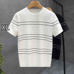 未使用•タグ付✨】サンタフェ 半袖ニット Tシャツ 鹿の子 ロゴ 白 48 