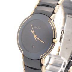 稼動品 新品電池 ラドー RADO 129.0300.3 クオーツ セラミック ブラック文字盤 メンズ腕時計 スイス製