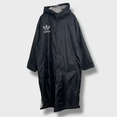 90ｓ☆アディダス☆ベンチコート☆黒☆内ボア☆三つ葉マーク☆A25M