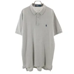 Polo by Ralph Lauren ポロバイラルフローレン 半袖 ポロシャツ L グレー 鹿の子 メンズ 古着