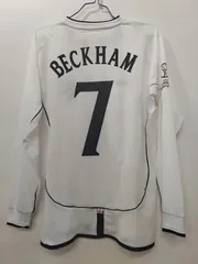 アルゼンチン戦マッチデイ刺繍 イングランド代表 2002W杯 ベッカム 新品 アルゼンチン戦マッチデイ刺繍 イングランド代表 2002W杯