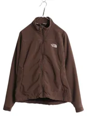 【お得なクーポン配布中!】 US企画 ノースフェイス APEX ソフトシェル ジャケット レディース L 古着 The North Face アウトドア 裏 フリース ブルゾン フルジップ 茶