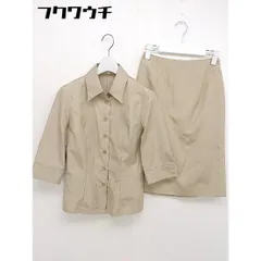 ◇ COUP DE CHANCE クード シャンス 膝丈 スカート シャツ セットアップ 上下 サイズ38 ベージュ レディース  【中古】 【1110140007568】