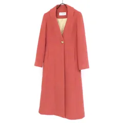 WH25102 美品 Lily Brown リリーブラウン ウール ロングコート チェスターコート １つ釦 裏地付き size0 ピンク