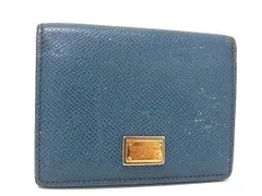 DOLCE＆GABBANA ドルチェ&ガッバーナ レザー カード入れ カードケース 名刺入れ パスケース レディース ライトブルー系 DK3608
