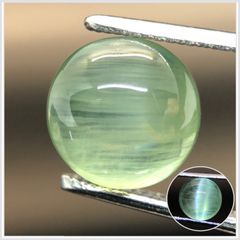 天然非加熱　高品質　メロングリーン　トルマリンキャッツアイ　ルース　3.60ct　高透明　みずみずしい　爽やか　美品　男女兼用　一点物　鑑別書付き