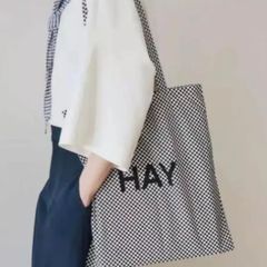 HAY デンマーク トートバッグ ドット チェック エコバッグ ストライプ カバン バッグ BAG ヘイ かばん