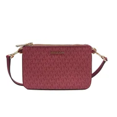 マイケルコース ショルダーバッグ ジェットセットアイテム ミディアムトリプルポーチクロスボディ 35F1GTTC6B ピンク×マルチ 3連 レザー