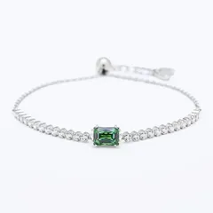 スワロフスキー SWAROVSKI ブレスレット Matrix Tennis マトリックス クリア シルバー グリーン レディース 5693411 ジュエリー