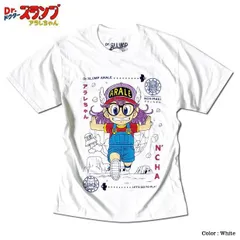 ドクタースランプ アラレちゃん Ｔシャツ 半袖 プリント メンズ レディース ユニセックス アニメ あられちゃん ガッちゃん オボッチャマン 則巻千兵衛 ホワイト 白 キャラクター ペアルック OTAKU 誕生日プレゼント バースデー ギフト ペアルック