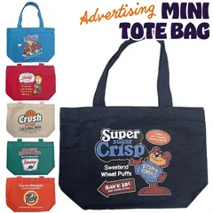 トート バッグ アドバタイジング ミニトートバッグ 幅30×高さ20×マチ10cm 持ち手長さ29cm キャンバス地 アメリカン雑貨 アメリカ雑貨