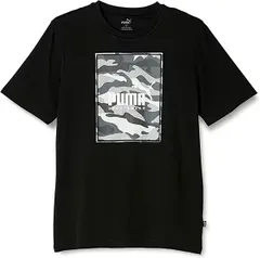 【新品】【Sサイズのみ】puma（プーマ）半袖 Tシャツ メンズ BOX LOGO カモ Tシャツ プーマブラック 849744-01-S