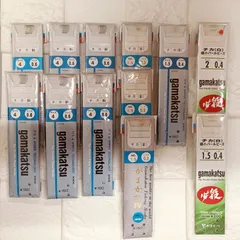 gamakatsu      がまかつ　チカ鈎　チカ金　チカ白極小パールビーズ  【仕掛けいろいろセット】　計12袋セット　釣具　釣り糸　釣り針　まとめ売り　釣り引退セット　※1677