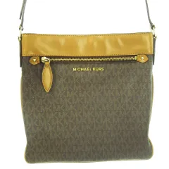 マイケルコース MICHAEL KORS ショルダーバッグ PVC 切替 レザー MK柄 ロゴ 茶 ブラウン /CK7 ■GY01のサムネイル