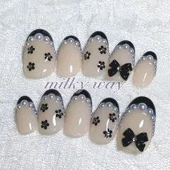 No.318 フレンチネイル ❁︎ フレンチガーリー