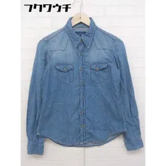 ◇ Rhythm of Life UNITED ARROWS 長袖 デニム ウエスタン シャツ サイズS インディゴ レディース  【中古】 【1107220007716】