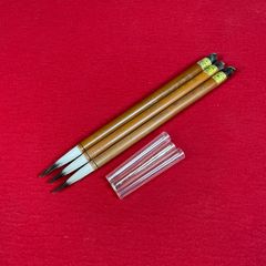 me023 紫竹飛燕 中国青島 3本セット 中国筆 書道 泰山牌