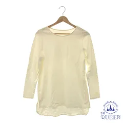 【訳アリ】 トップス カットソー Uネック カジュアル 長袖 レディース オフホワイト 9 901-11691 送料無料 古着