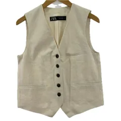 ZARA ザラ ジレベスト sizeEUR XS/オフホワイト