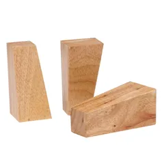 【人気商品】ナチュラル 家具脚 置き換え足 家具パーツ 直角台形 木製 4cmx6cmx12cm オーク製 ソファー脚 4本入 Diystyle