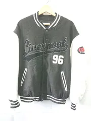 ◇ ⊇ WEGO ウィゴー 長袖 メルトンワッペン スタジャン サイズL ブラック系 レディース メンズ E  【1507230012838】