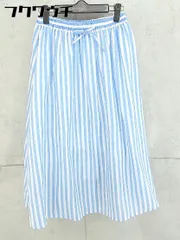 ◇ SM2 サマンサ モスモス ロング ギャザー スカート サイズF ブルー系 ホワイト レディース 【中古】 【1104140012752】